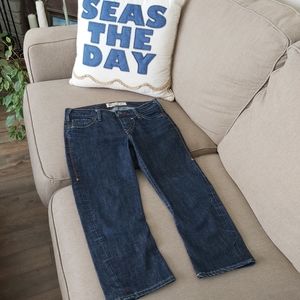 1921 Western Glove Works capri jeans blue denim cropped low rise